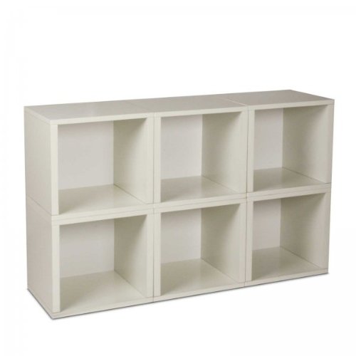 Sale 6 Stackable Open Modular Eco Storage Cubes (White) (12.6"H x 13.3