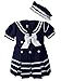 Spring Notion Baby Toddler Girls Nautical Sailor Dress with Hat