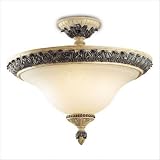French Country Semi Flush with Scavo Glass