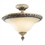 Living Well 8084FC French Country Semi Flush with Scavo Glass