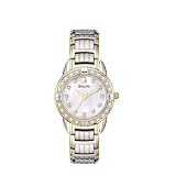 Bulova Ladies Diamond Accented Case Bracelet Mother of Pearl Dial Watch #98R125 by Bulova