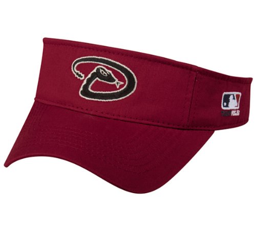MLB ADULT Arizona DIAMONDBACKS Home Red VISOR Adjustable Velcro TWILL New