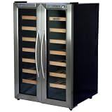 NewAir AW-321ED 32 Bottle Dual Zone Thermoelectric Wine Cooler With Full Range Digital Thermostat