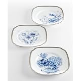 Charter Club Blue Buffet Square Accent Plates Blossom by Charter Club