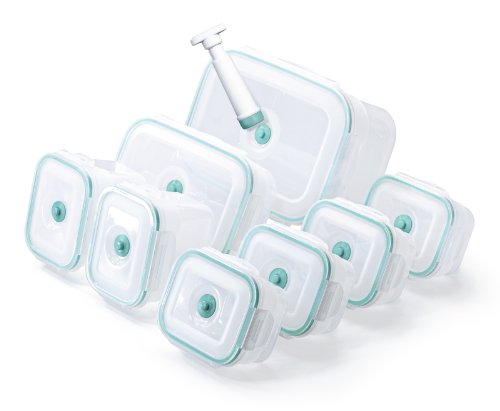 41HtB4fqZFL Zevro VS2 S 1703 Vac n Save Ruby Rectangular Shaped Vacuum Sealing Food Storage Containers, Set of 8
