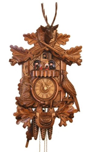 Adolf Herr Cuckoo Clock 1 day with music The Hunting Game 20 Inches