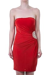Polyester Gathered Cutout Prom Dress 