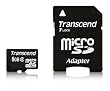 Transcend TS8GUSDHC2 Micro SDHC Classe2�8gb con adattatore SD