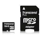 Transcend Micro SDHC 8GB Class 2 Speicherkarte mit SD-Adaptervon "Transcend"