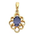 14K Yellow Gold Iolite Pendant