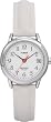Timex Women's Easy Reader T2H391 White Leather Quartz Watch with White Dial
