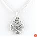 Sterling Silver Celtic Knot Cross Pendant on 16