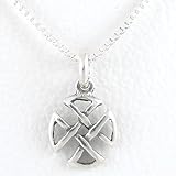 Sterling Silver Celtic Knot Cross Pendant on 16 Box Chain, #8705