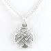 Sterling Silver Celtic Knot Cross Pendant on 16 Box Chain, #8705