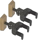 Two Pack of HERCULES GSP38WB Wood Guitar Wallmount Hangers