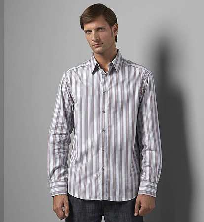 Big & Tall Autograph Long Sleeve Dobby Stripe Shirt