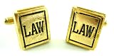Gold Lawyer Law Book Cufflinks