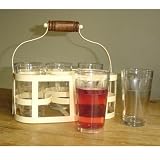 Review Fields of Blue  / Glass Carrier & set of 6 Glasses
