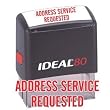 ADDRESS SERVICE REQUESTED Red Self-Inking Rubber Stamp