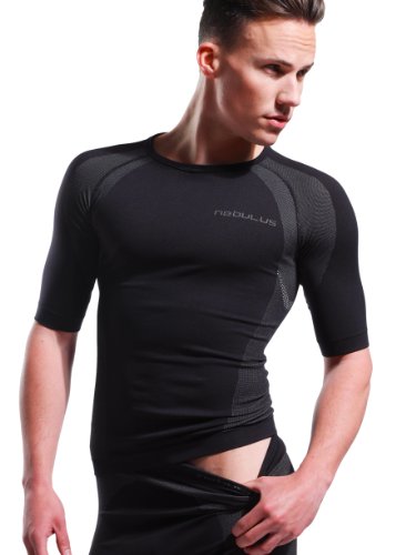 Produkt-Bild: Nebulus Thermounterw&auml;sche Body-Fit, SHIRT, Skiunterw&auml;sche, Herren, kurz, schwarz (Q111)