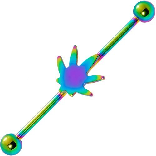 Ganga Leaf Rainbow Anodized Titanium Industrial Project Bar 32mm