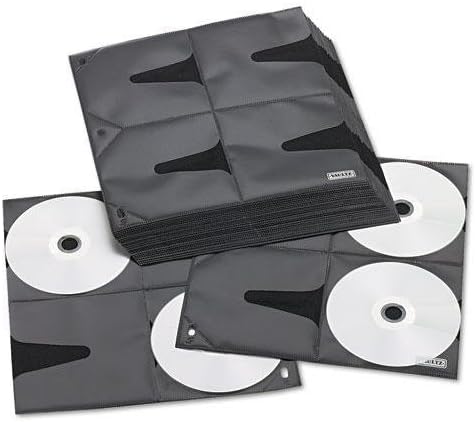 Ideastream VZ01401 Two-Sided CD Refill Pages for Three-Ring Binder, 25/Pack