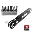 Neiko Pocket Size Close-Quarters 1/4-Inch Drive Mini Ratcheting Screwdriver and Bit Set