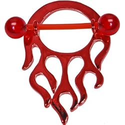 Bioplast Red Tribal Flame Nipple Shield