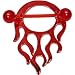 Bioplast Red Tribal Flame Nipple Shield