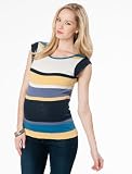 A Pea in the Pod Collection: French Connection Cap Sleeve Boat Neck Cap Sleeve Maternity Top