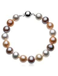 Multi-Color Cultured Pearl Bracelet in Silver