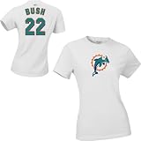 Reebok Miami Dolphins Reggie Bush Women's Name and Number T-shirt XX Large