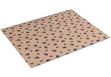 Drymate Large Kennel Mat with Paw Imprint Design, 28-Inch by 42-Inch, Tan