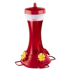 Garden Jewels 476-3 Twenty Ounce Glass Hummingbird Feeder