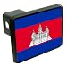 Cambodia Flag Trailer Hitch Cover 1.25
