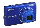 Nikon Coolpix S6200 Digitalkamera (16 Megapixel, 10-fach opt. Zoom, 6,7 cm (2,6 Zoll) Display, HD-Video, bildstabilisiert) blau