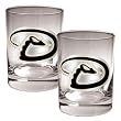 Arizona Diamondbacks 2pc Rocks Glass Set - Primary Logo MLB Baseball