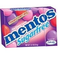 Mentos Sugar Free Chewy Candy with Mixed Berries - 12 Ct