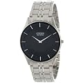 Citizen Men's AR3010-57E Stiletto Eco-Drive Stainless Steel Black Dial Watch