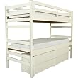 Snow Bunk Beds with Chest- White(Twin/Twin)