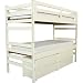 Snow Bunk Beds with Chest- White(Twin/Twin)