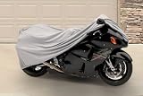 SUPERIOR 4 LAYER MATERIAL 100% WATERPROOF MOTORCYCLE BIKE COVER COVERS : FITS UP TO LENGTH 90