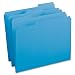 Smead 1/3-Cut File Folders, Heavy Duty Reinforced Tab, Letter Size, Blue, 100 Per Box (12034)