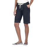 Merona Denim Tie Bermuda Shorts - Dark Wash