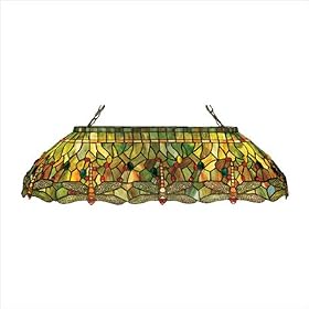 40"L Tiffany Hanginghead Dragonfly Oblong Pendant