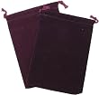 Chessex Dice: Velour Dice Bag Large (5 x 7) - BURGUNDY - Holds Approximately 90-100 Dice