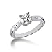 Round Diamond Solitaire 4 Prong Set 18K Gold Engagement Ring (0.87ctw, F - G Color, SI2 Clarity)