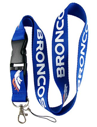NFL Denver Broncos Lanyard Neck Lanyard Keychain Holder Mp3 Camera Holder