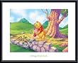 Art Poster Metal Framed Print - A Hug From Pooh - Artist: Walt Disney- Poster Size: 16 X 20