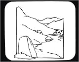 Mouse Pad with black and white , mountains, scenic, river, flowing, Europe, valley, Norway, landscape